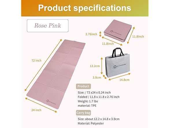 Primasole TPE Folding yoga mat