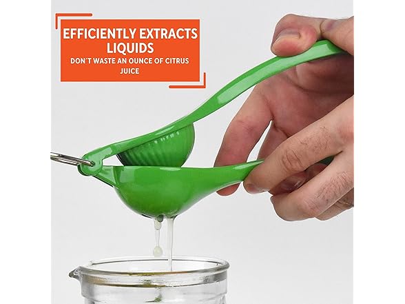 IMUSA Cast Aluminum Lime Squeezer, Green