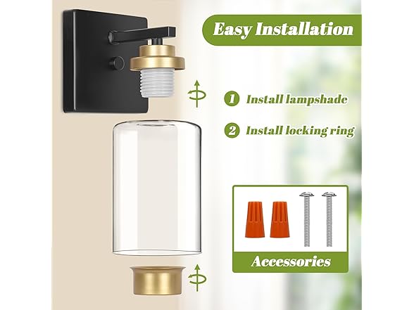 Set of 2 Wall Sconces for Bathroom, Modern