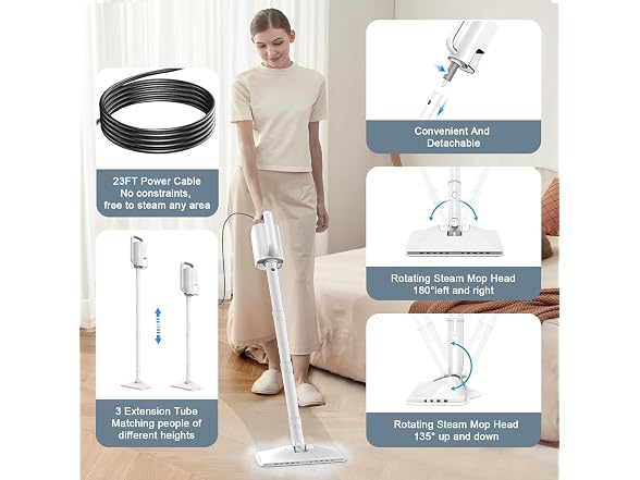 ACHTFACH 6-in-1 Steam Mop