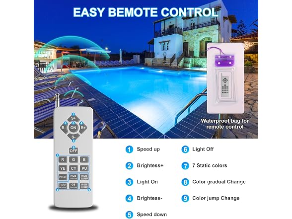 Jadisi LED RGBW Pool Light Bulb for