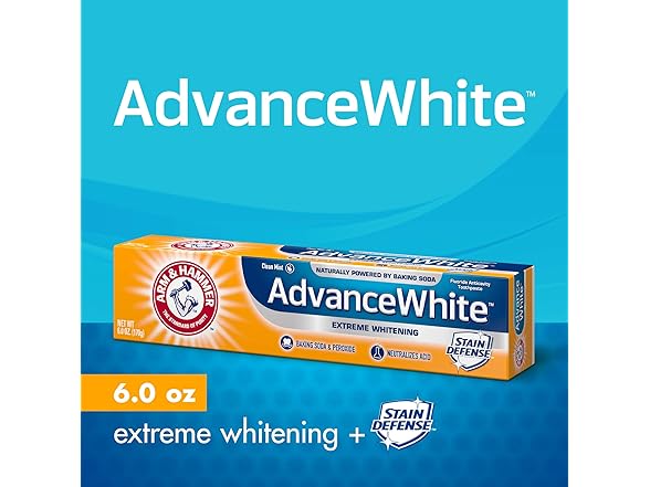 Arm and Hammer Advance White Toothpaste 6oz 2pk