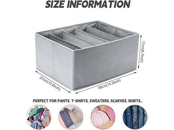 8 Pack Clothes Drawer Organizers