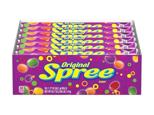 36PK Wonka Spree Original Hard Candy, 1.77 Oz.