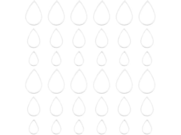 UNICRAFTALE 3 Sizes About 36pcs Teardrop Charm