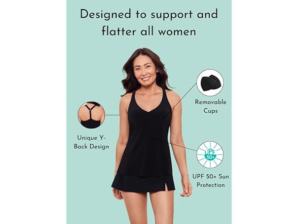 Aqua Green Women Full Coverage Supportive Swim Top