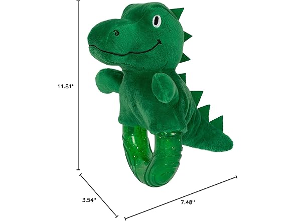 Fringe Studio Rubber Dog Toy, Unleash THE Dino