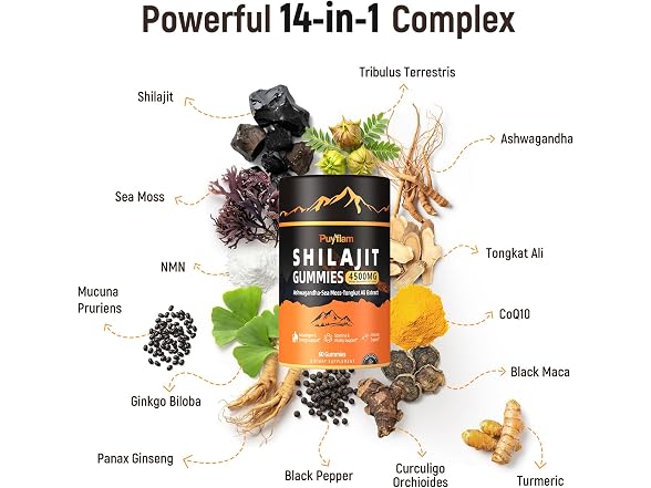 Shilajit Gummies 4500mg - 14-In-1