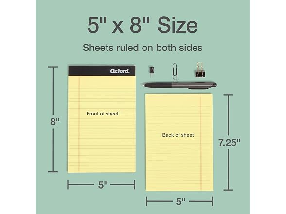 Oxford Premium Legal Pads, 6 Pack, Thick
