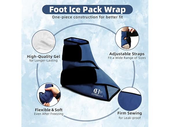 Conbella Ankle Ice Pack Wrap
