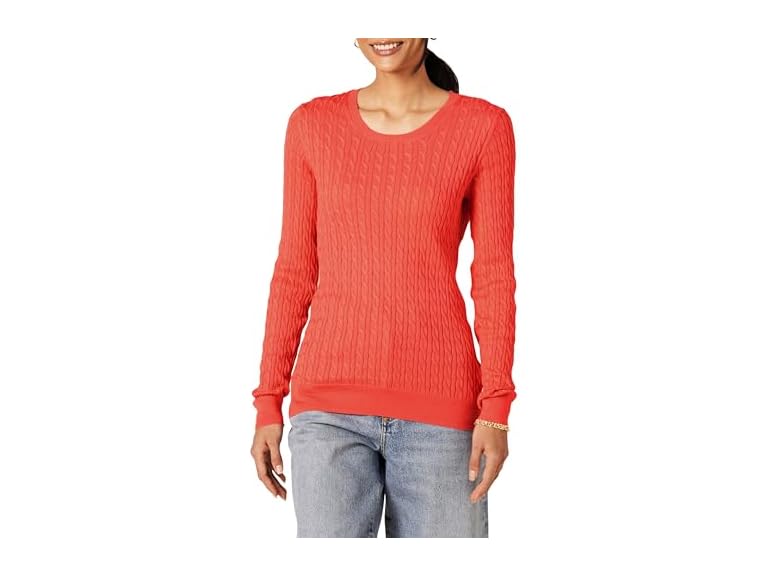 Amazon Essentials Women Lightweight Cable Sweater