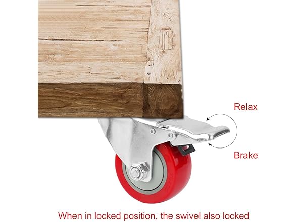 PRITEK  3" Caster Wheels, Heavy Duty