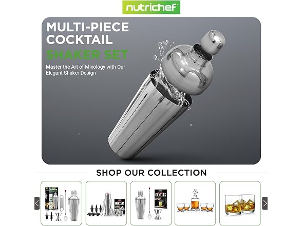 NutriChef 7 Pcs. Bartender Set