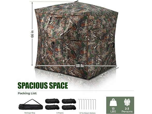 2-3 Person HUNTSEN Hunting Blind