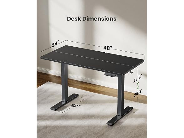 Marsail 48"x24" Electric Standing Desk