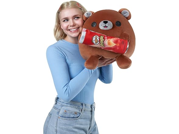 Snackles Pringles Bear Super Sized 14 inch Plush