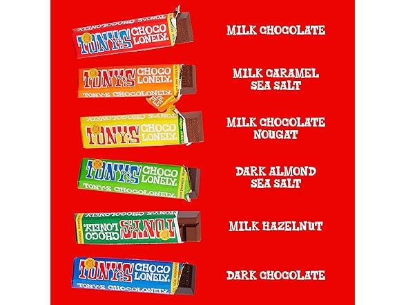 Tonys Chocolonely Rainbow Choc 12 Bars