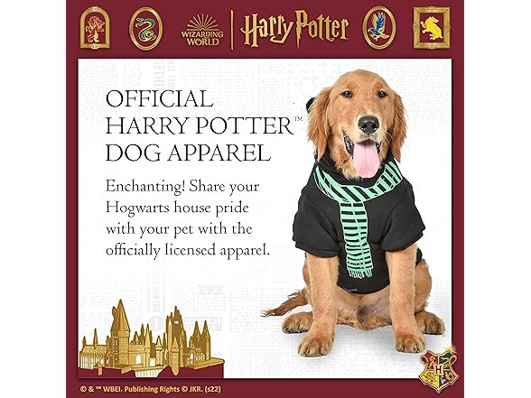 HARRY POTTER Slytherin Pet Hoodie w Scarf