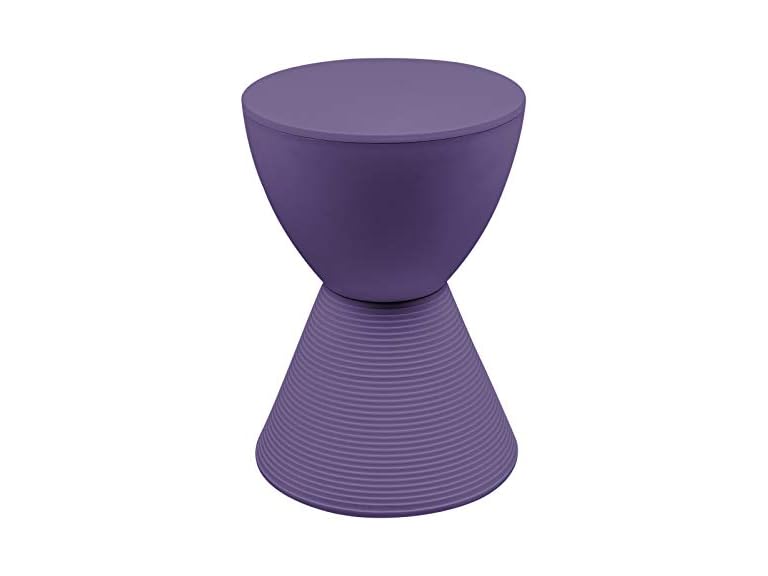 LeisureMod BS12PU Boyd Round Side Table Purple