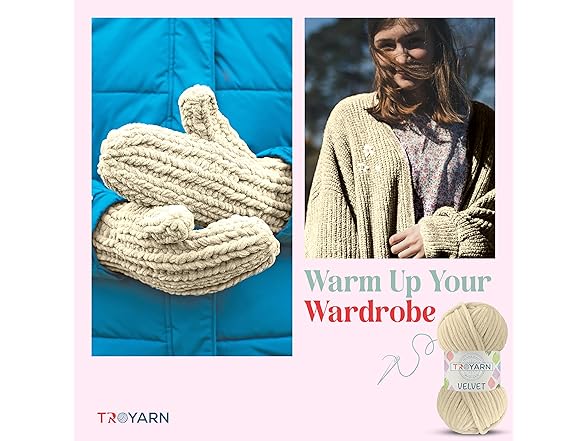 TROYARN 3 Pack Velvet Yarn