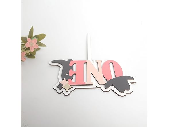 Disco Cowgirl 1st Birthday Cake Topper