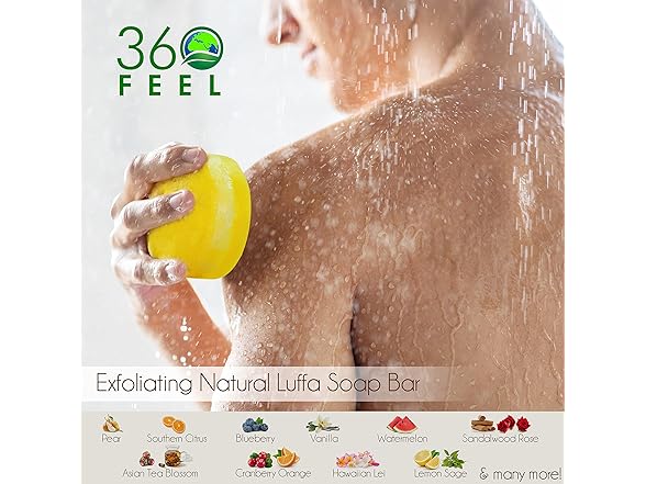 360Feel 360Feel Warm Vanilla Sugar Loofah Bar So