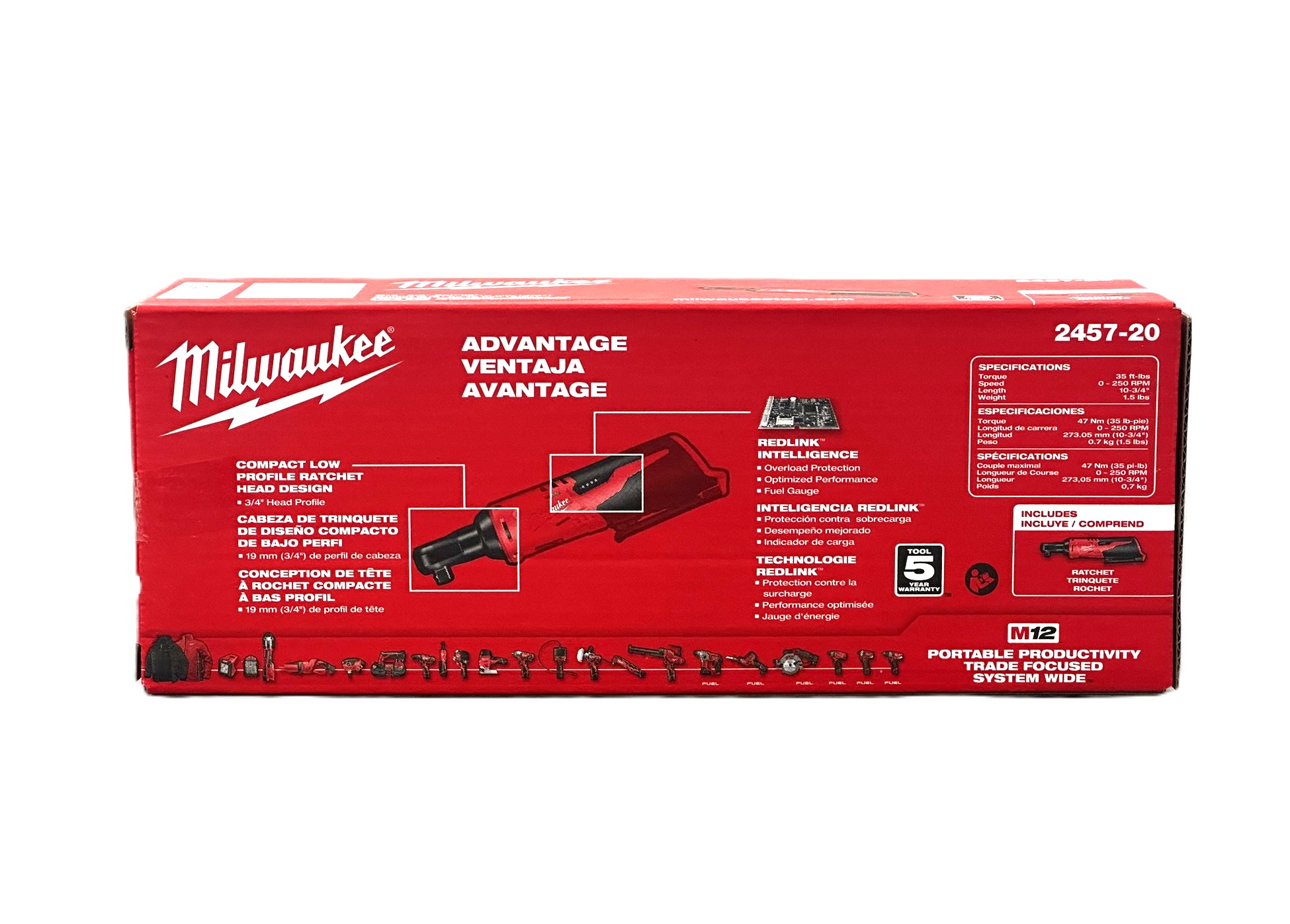 Milwaukee 2457-20 M12 Ratchet w/Variable Speed - Gallery 3