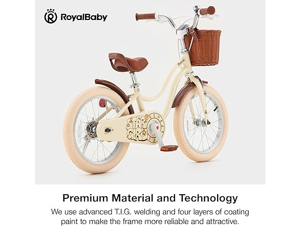 RoyalBaby Girls Bike Stargirl EZ Kids Bike 18 Inch