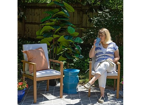 Sunnydaze Outdoor Dining Chairs Set of 2