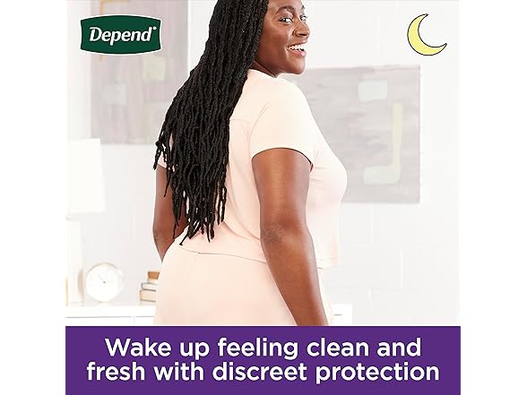 Depend Night Defense Underwear Women L