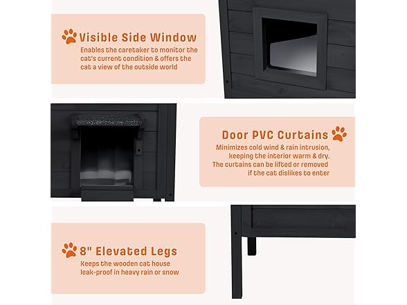 BRIOPAWS Outdoor Insulated Cat House