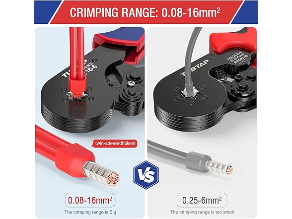 TUBTAP Wire Ferrule Crimping Tool Kit