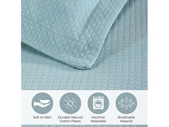 Superior Solitaire Cotton 3 Piece Bedspread Set