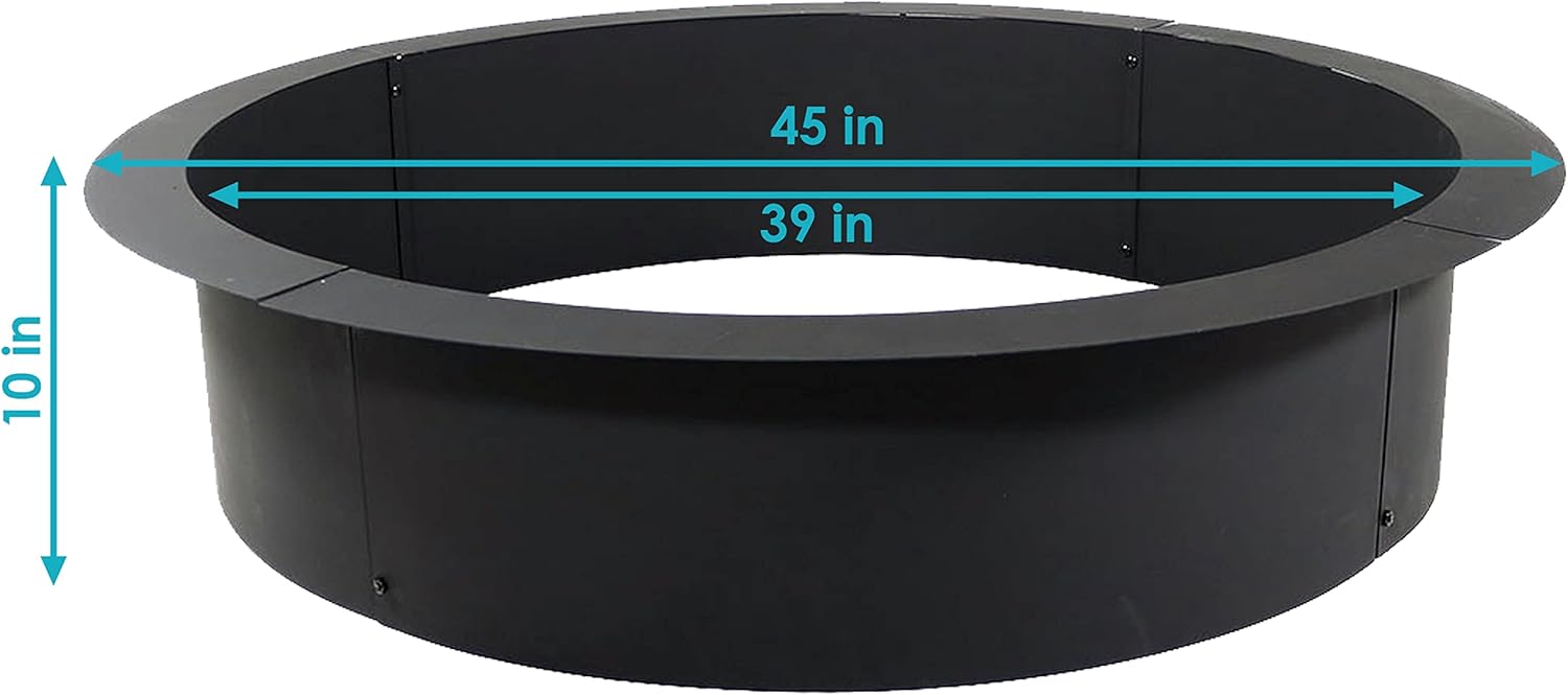 Sunnydaze 39" Steel Fire Pit Ring Insert - Gallery 10