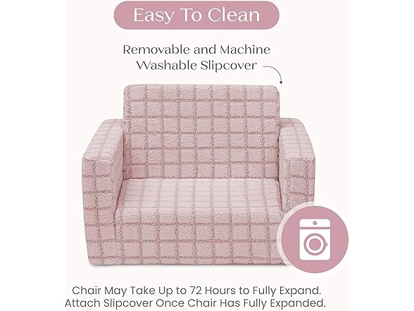 Delta Children Checkered Cozee Flip-Out Kids Chair