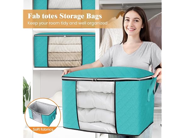 Fab totes 90L Green 10 Pack Storage Bags