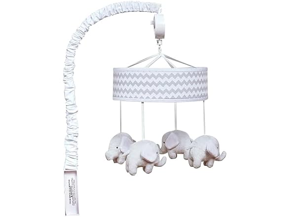 Trend Lab Grey Elephant Crib Mobile