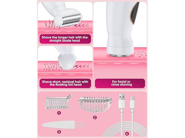 ANYLIV 3in1 Bikini Trimmer Waterproof White