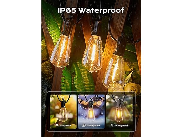 Brightown Outdoor String Lights, 75FT