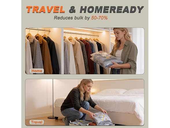 Briono 10-Pack Vacuum Bags for Travel