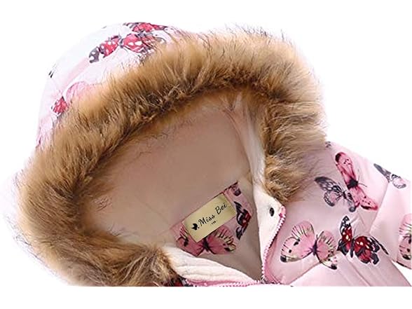 Miss Bei (6-7 Years) Kids Coat Pink Butterfly