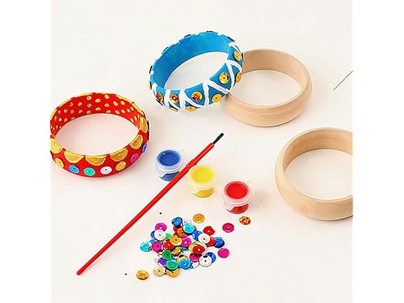 GSHLLO 4 Pcs Unfinished Wooden Bracelets