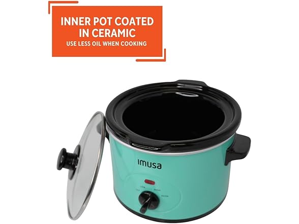 IMUSA Slow Cooker 1.5qt Teal