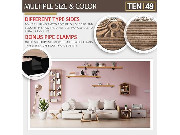 TEN49 Wood Shelves 60in Espresso 1-Pack