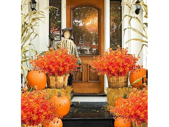 12 Bundles Artificial Fall Flowers 