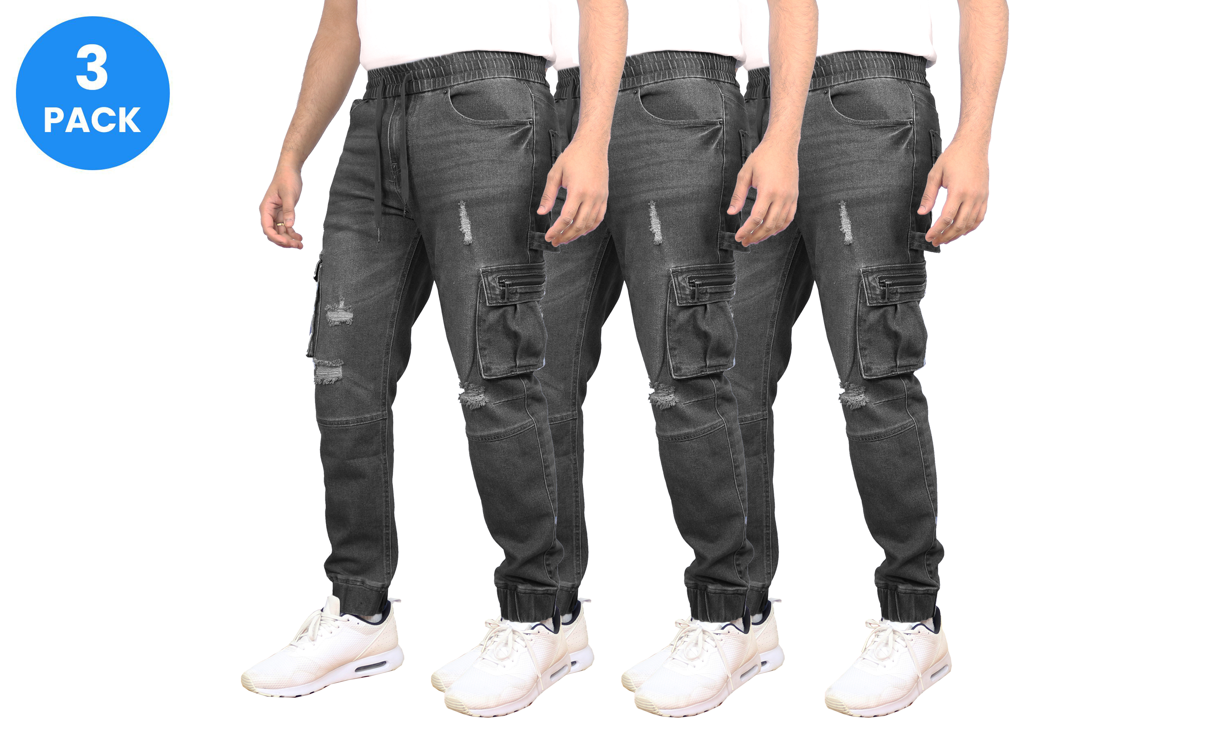 Men's Stretch Cargo Jean Jogger (S-3XL) - Gallery 34