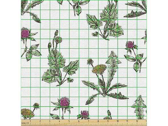 Ambesonne Dandelion Fabric by The Yard,