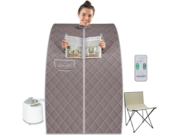 SereneLife Portable Sauna Grey