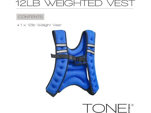 Tone Fitness Weighted Vest, 12 lbs