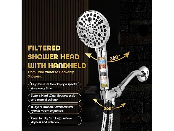AQUAZEN Filtered Shower Head 10 Spray
